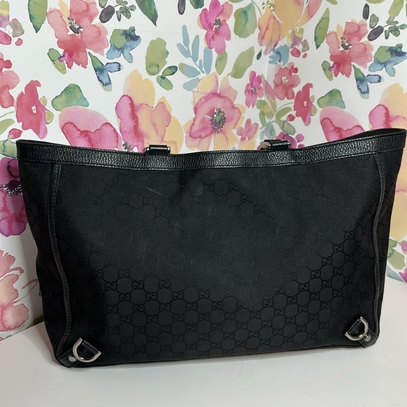 💯 Authentic GUCCI Nylon Monogram Large Abbey Tote🍀 - Picture 8 of 16